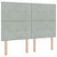 Box spring seng med hovedgærde Lysegrå 140 x 190 cm Fløjl