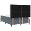 Box spring seng med hovedgærde Mørkegrå 140 x 190 cm Fløjl