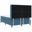 Box spring seng med hovedgærde Blå 140 x 190 cm Fløjl