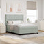 Box spring seng med hovedgærde Lysegrå 140 x 200 cm Fløjl