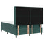 Box spring seng med hovedgærde Mørkegrøn 140 x 200 cm Fløjl