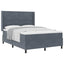 Box spring seng med hovedgærde Mørkegrå 160 x 200 cm Fløjl