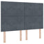 Box spring seng med hovedgærde Mørkegrå 160 x 200 cm Fløjl