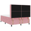 Box spring seng med hovedgærde Lyserød 160 x 200 cm Fløjl