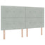 Box spring seng med hovedgærde Lysegrå 180 x 200 cm Fløjl
