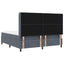 Box spring seng med hovedgærde Mørkegrå 180 x 200 cm Fløjl
