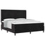 Box spring seng med hovedgærde Sort 180 x 200 cm Fløjl