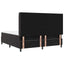 Box spring seng med hovedgærde Sort 180 x 200 cm Fløjl