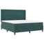 Box spring seng med hovedgærde Mørkegrøn 180 x 200 cm Fløjl