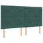 Box spring seng med hovedgærde Mørkegrøn 180 x 200 cm Fløjl