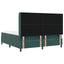 Box spring seng med hovedgærde Mørkegrøn 180 x 200 cm Fløjl