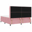 Box spring seng med hovedgærde Lyserød 180 x 200 cm Fløjl