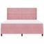 Box spring seng med hovedgærde Lyserød 180 x 200 cm Fløjl