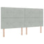 Box spring seng med hovedgærde Lysegrå 200 x 200 cm Fløjl