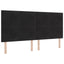 Box spring seng med hovedgærde Sort 200 x 200 cm Fløjl