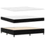 Box spring seng med hovedgærde Sort 200 x 200 cm Fløjl