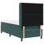 Box spring seng med hovedgærde Mørkegrøn 90 x 200 cm Fløjl