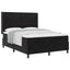 Box spring seng med hovedgærde Sort 140 x 190 cm Fløjl