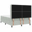Box spring seng med hovedgærde Lysegrå 140 x 200 cm Fløjl