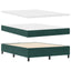 Box spring seng med hovedgærde Mørkegrøn 140 x 200 cm Fløjl