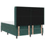 Box spring seng med hovedgærde Mørkegrøn 140 x 200 cm Fløjl