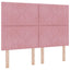 Box spring seng med hovedgærde Lyserød 140 x 200 cm Fløjl