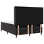 Box spring seng med hovedgærde Sort 160 x 200 cm Fløjl
