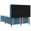 Box spring seng med hovedgærde Blå 160 x 200 cm Fløjl