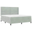 Box spring seng med hovedgærde Lysegrå 180 x 200 cm Fløjl