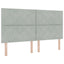 Box spring seng med hovedgærde Lysegrå 180 x 200 cm Fløjl