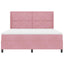 Box spring seng med hovedgærde Lyserød 180 x 200 cm Fløjl