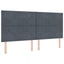 Box spring seng med hovedgærde Mørkegrå 200 x 200 cm Fløjl