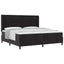 Box spring seng med hovedgærde Sort 200 x 200 cm Fløjl