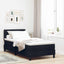 Box spring seng med LED-lysstrimler Sort 80 x 200 cm Stof