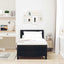 Box spring seng med LED-lysstrimler Sort 80 x 200 cm Stof