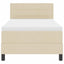 Box spring seng med madras med LED Creme 80 x 200 cm Stof