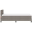 Box spring seng med madras med LED Gråbrun 90 x 190 cm Stof