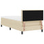 Box spring seng med madras med LED Creme 90 x 190 cm Stof