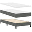Box spring seng med LED-lysstrimler Mørkegrå 90 x 200 cm Stof