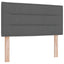 Box spring seng med LED-lysstrimler Mørkegrå 90 x 200 cm Stof