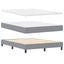 Box spring seng med LED-lysstrimler Lysegrå 160 x 200 cm Stof