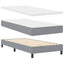Box spring seng med LED-lysstrimler Lysegrå 90 x 200 cm Stof