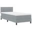 Box spring seng med pude Lysegrå 100 x 200 cm Stof