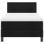 Box spring seng med LED-lysstrimler Sort 100 x 200 cm Stof