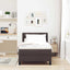 Box spring seng med LED-lysstrimler Mørk Brun 100 x 200 cm Stof