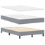 Box spring seng med LED-lysstrimler Lysegrå 120 x 190 cm Stof