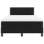 Box spring seng med LED-lysstrimler Sort 120 x 190 cm Stof
