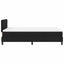 Box spring seng med LED-lysstrimler Sort 120 x 190 cm Stof