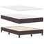 Box spring seng med LED-lysstrimler Mørk Brun 120 x 190 cm Stof