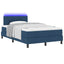 Box spring seng med pude med hovedgærde Blå 120 x 200 cm Stof